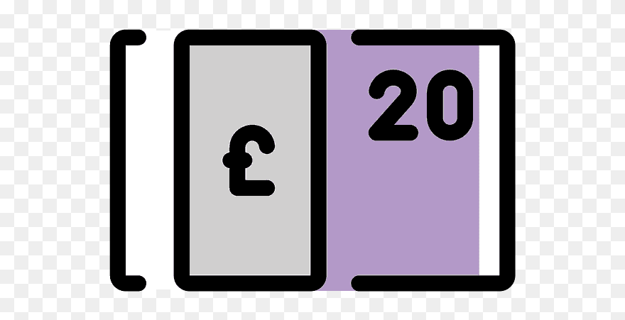 Pound Banknote Emoji Clipart - Sign - Png Download