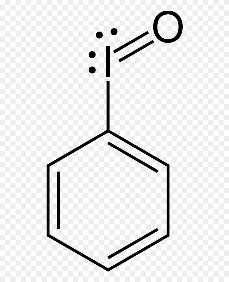 Phio 2d Skeletal With Explicit Lone Pairs - Benzene Aromamtic Png Clipart