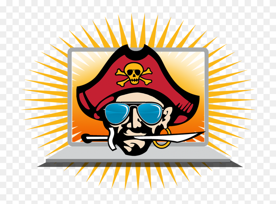 Image Of Mascot With Sunglasses On An Open Laptop - Jesuit High School Clipart