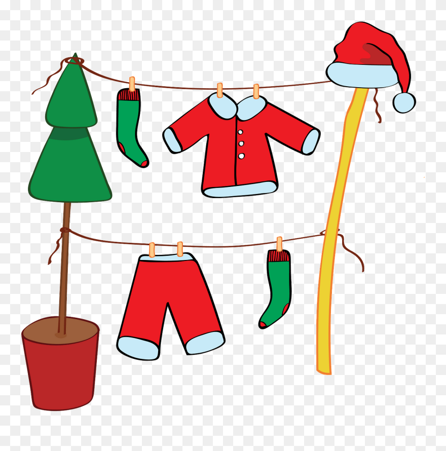 Santa Clothes Clipart - Png Download