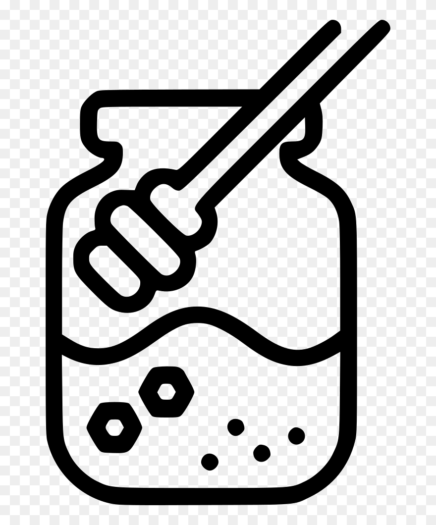 Honey Jar Black And White Png - Honey Jar Transparent Honey Clipart