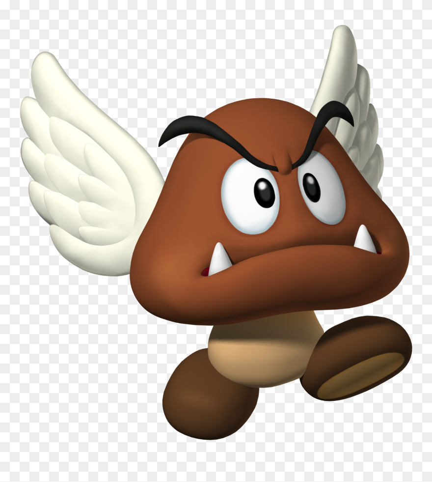 Mario Bros Clipart Enemy - Super Mario Bros Paragoomba - Png Download