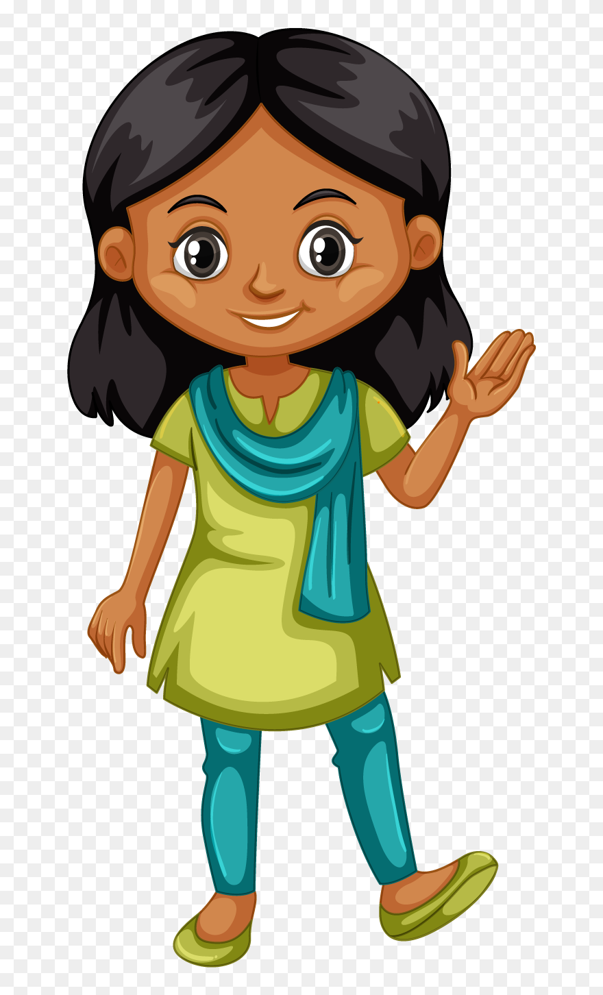 Indian Kid Vector Clipart