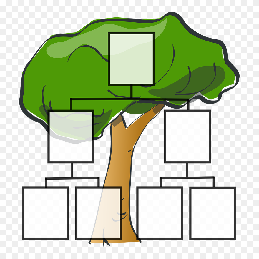 Family Tree Template 6 People Clipart