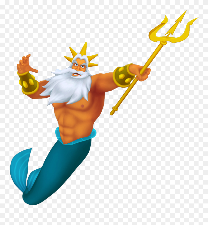 King Triton Png - Little Mermaid King Triton Png Clipart