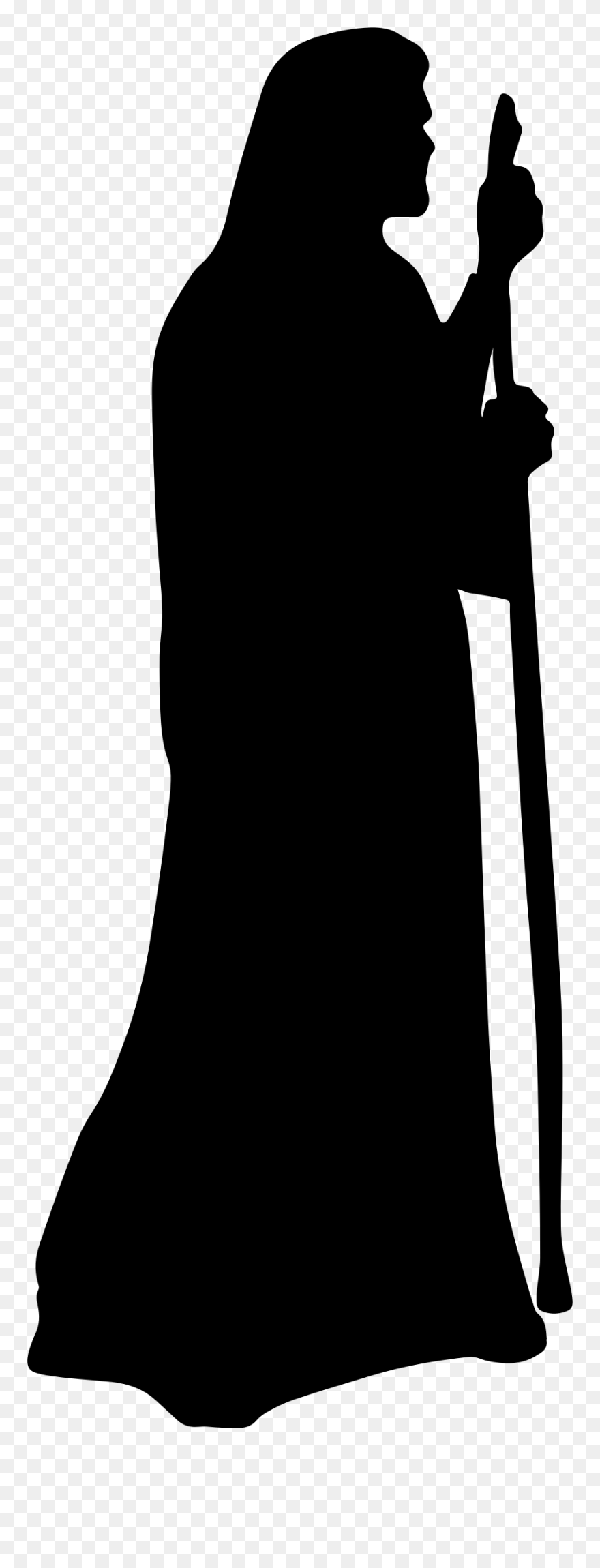 Jesus The Shepherd Silhouette Clip Art - Jesus Silhouette Png Transparent Png