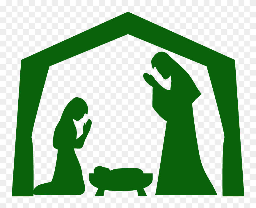 Nativity Scene Silhouette Simple Clipart