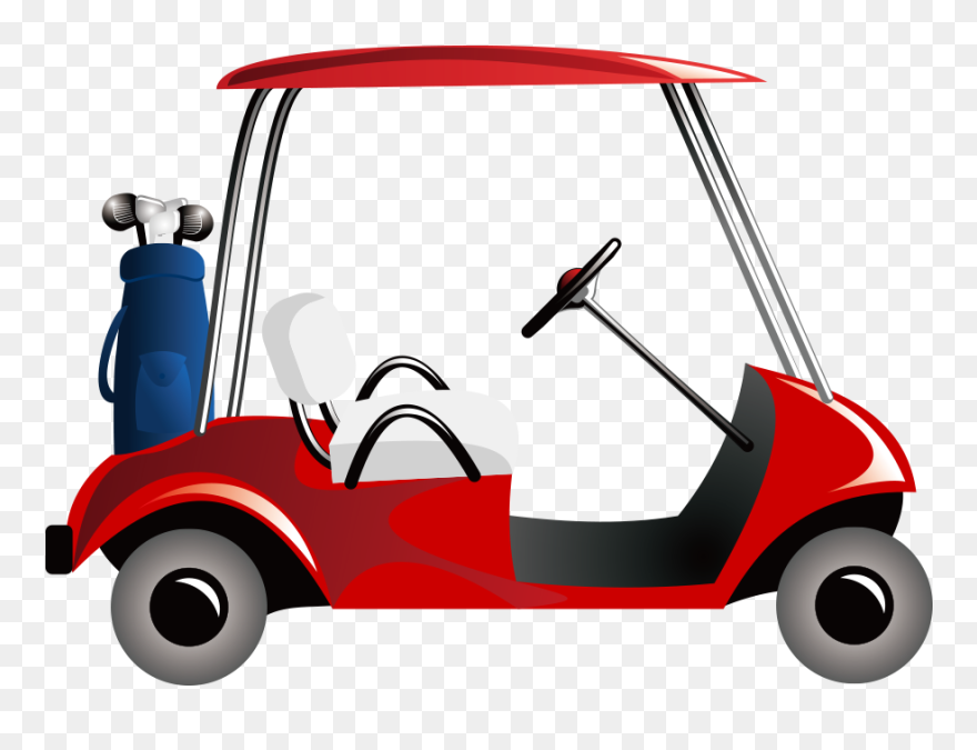 Golf Course Golf Club Tee - Red Clipart Golf Cart - Png Download