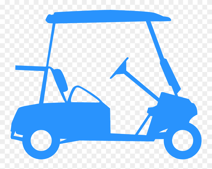 Golf Cart Silhouette Vector Clipart