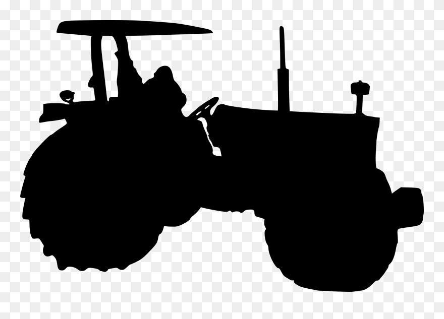 Tractor Clipart Transparent Background - Tractor Silhouette Png