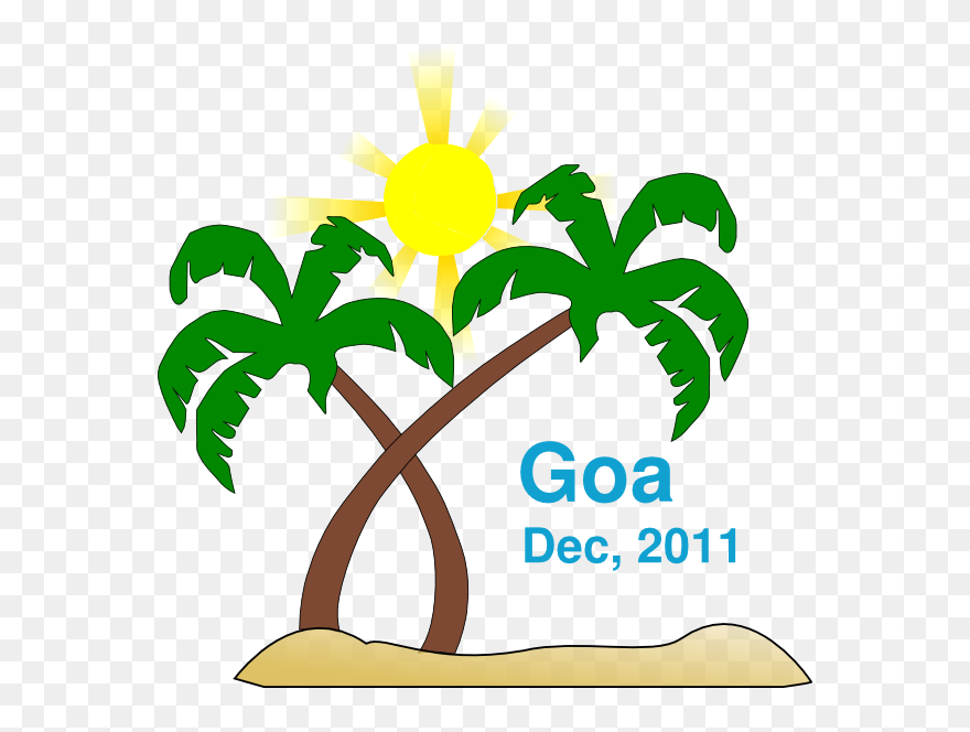 Palm Tree On Beach Clipart Jpg Freeuse Stock Beach - Vector Palm Tree Clip Art - Png Download