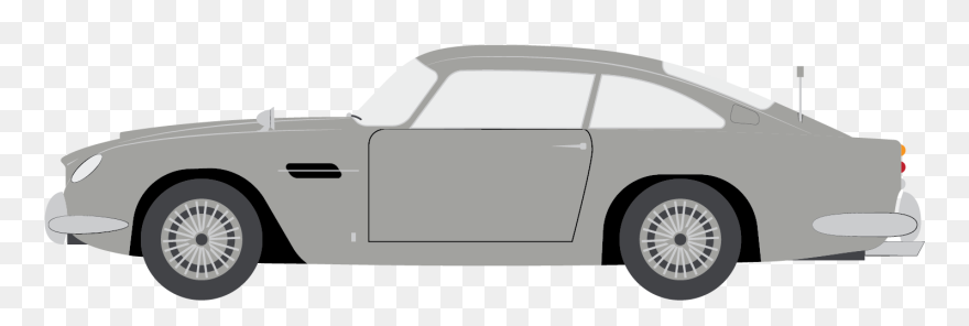 Aston Martin Clipart James Bond Car - Aston Martin Bond Illustration Top View - Png Download