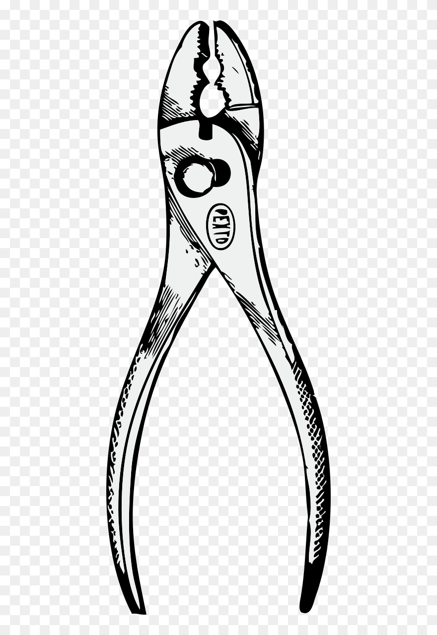 Slip-joint Pliers Clipart By Johnny Automatic - Slip Joint Pliers Drawing - Png Download