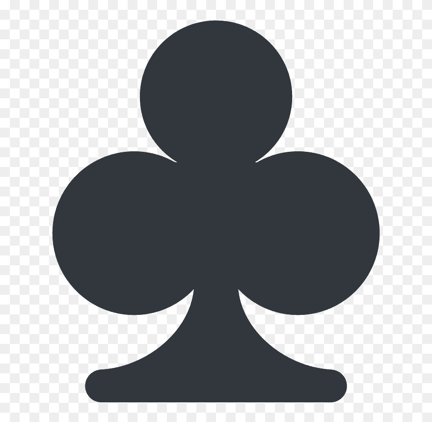 Club Suit Emoji Clipart - Clubs Card - Png Download