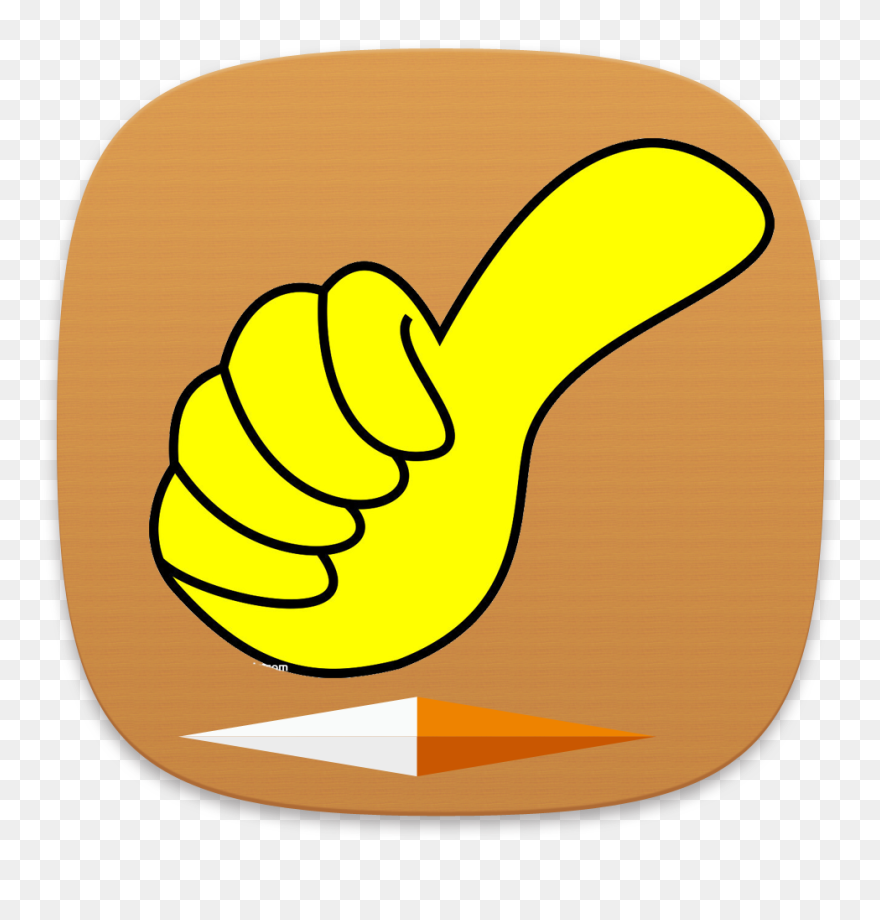 Thumb Vector Yellow - Thumb Clipart