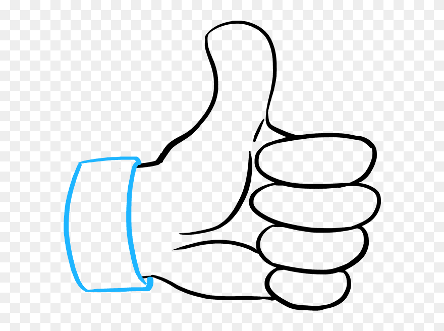 How To Draw Thumbs Up Sign - Thumbs Up Drawing Clipart