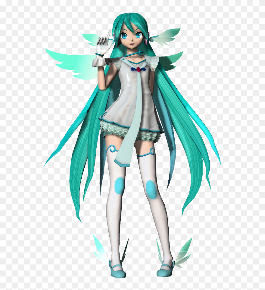 Hatsune Miku Project Diva Clipart - Cartoon Chibi Transparent Bg - Png Download