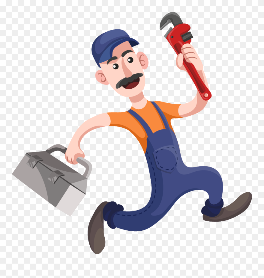 Free Clipart Plumbing Transparent Free Plumbing Clip - การ์ตูน ช่าง ไม่มี พื้น หลัง - Png Download