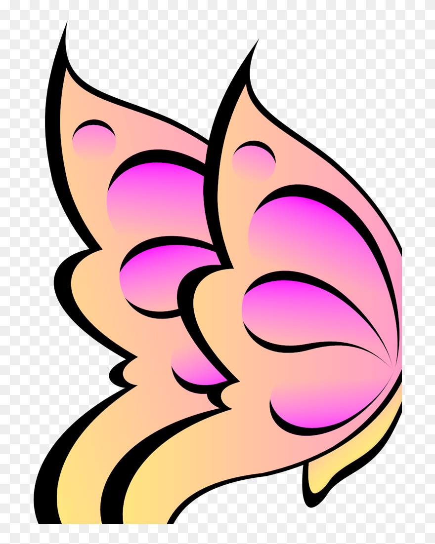 Black And White Clipart Butterfly - Png Download