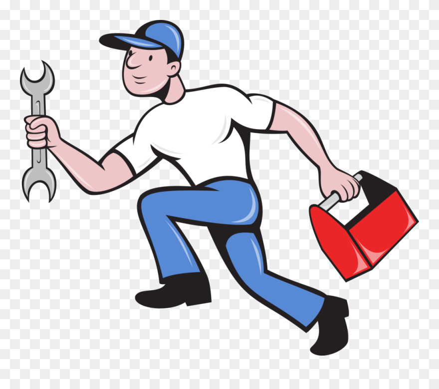 Download Prepossessing 90 Garage Door Repair Clipart - Repair Man Cartoon - Png Download