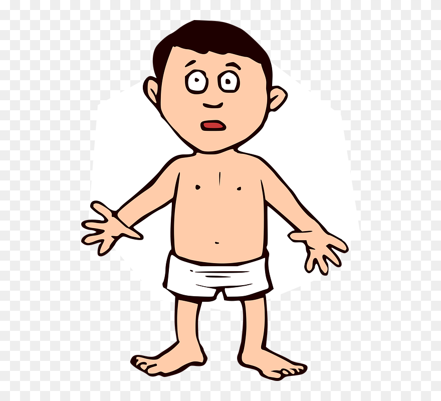 Transparent Boy Potty Clipart - Boy In Underwear Clipart - Png Download