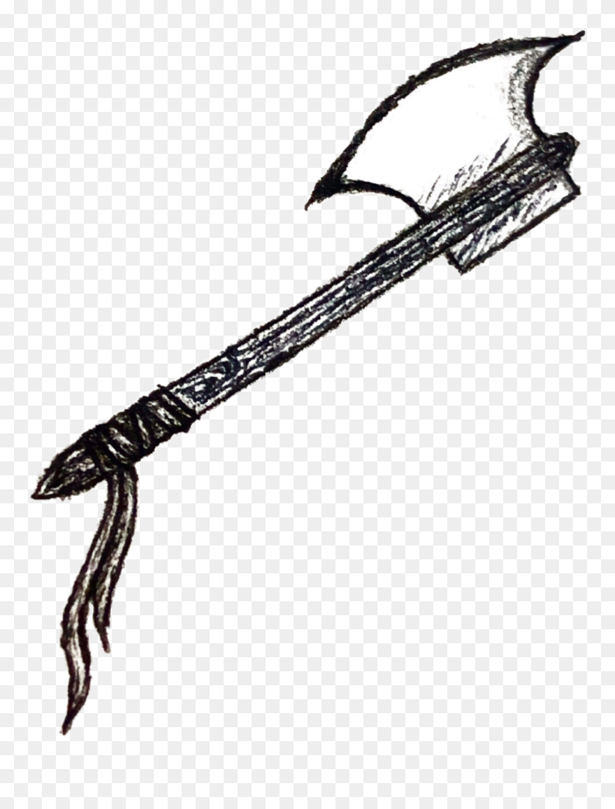 #axe #ax #hatchet #weapon #lineart #myart #freetoedit - Ax Drawing Clipart