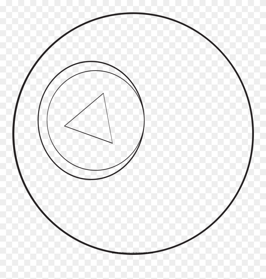 Download Hd Magic 8 Ball Coloring Page - Circle Clipart