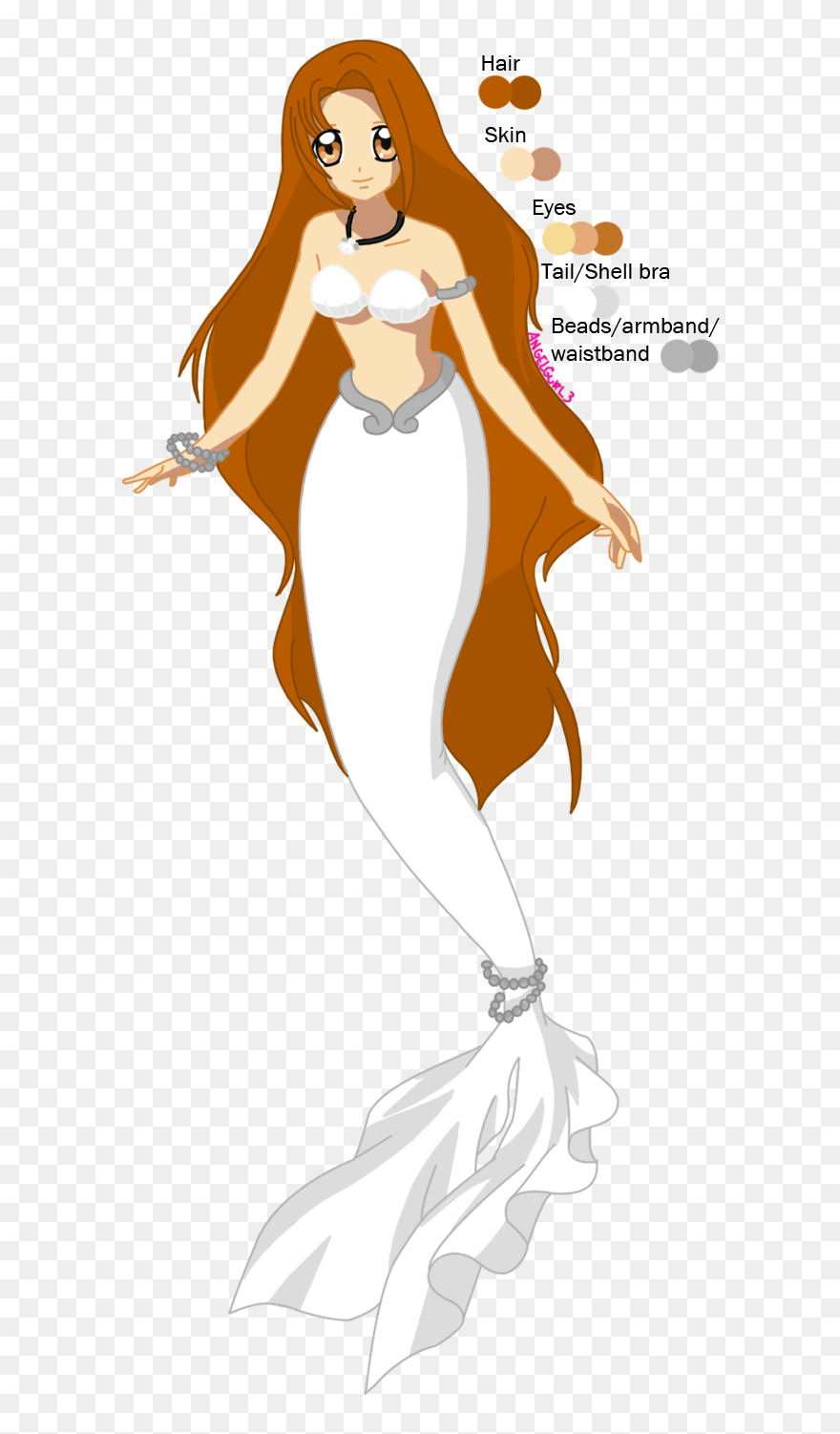 Charra Drawing Sugar Skull Girl Tattoo Transparent - Deviantart Melody Mermaid Png Clipart