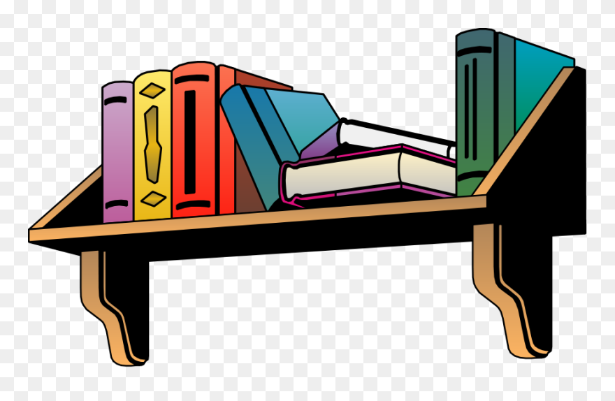 Book On The Shelf Clipart - Png Download