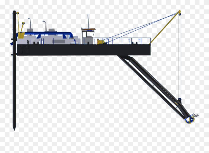 The Heavy Duty 80 Kn Side Wire Winches Ensure Efficient - Draga De Succion Con Cortador Clipart