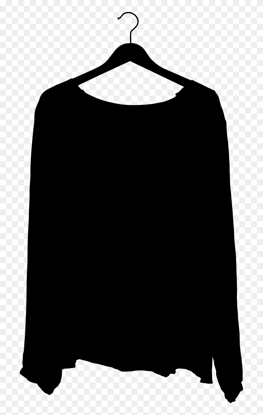 Transparent Clothes Hanger Clipart - Hanger With Clothes Transparent - Png Download