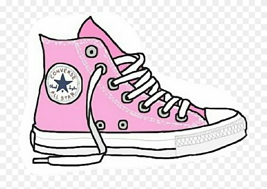 #sneaker #shoe #converse #cute #tumblr #pink #girl - Png Converse Clipart