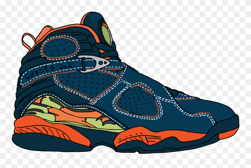 Air Jordan 8 “peapod” - Illustration Clipart