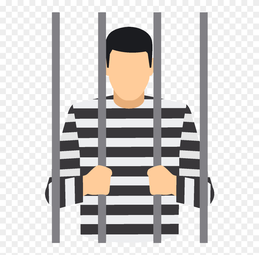 Criminal Behind Bars Clipart - Png Download