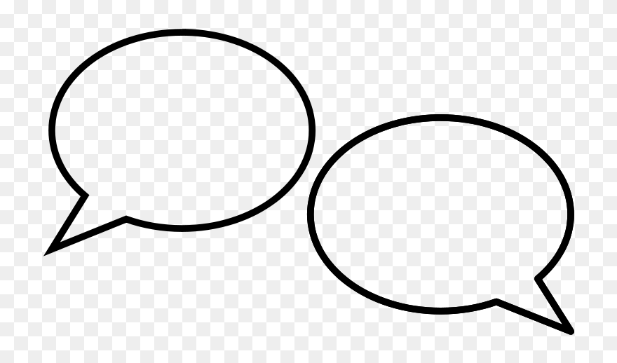 Free Clipart - Speech Bubble Clipart Black And White - Png Download