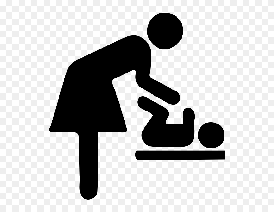 Diaper Change Icon - Baby Changing Table Clipart - Png Download
