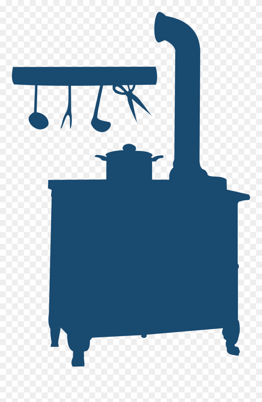 Public Domain Clip Art - Wood Stove Silhouette Clipart - Png Download