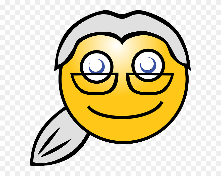 People, Female, Face, Law, Cartoon, Smilies, Smiley - Smiley Face Old Woman Clipart