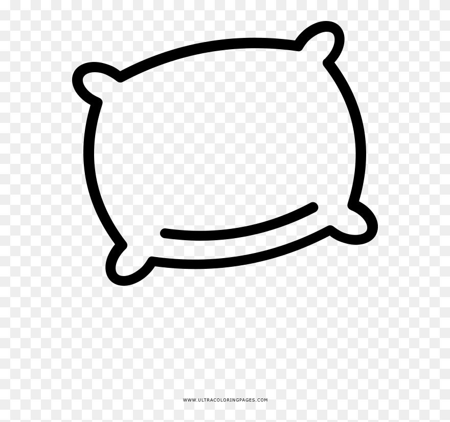 Pillow Coloring Page - Pillow Drawing Png Clipart