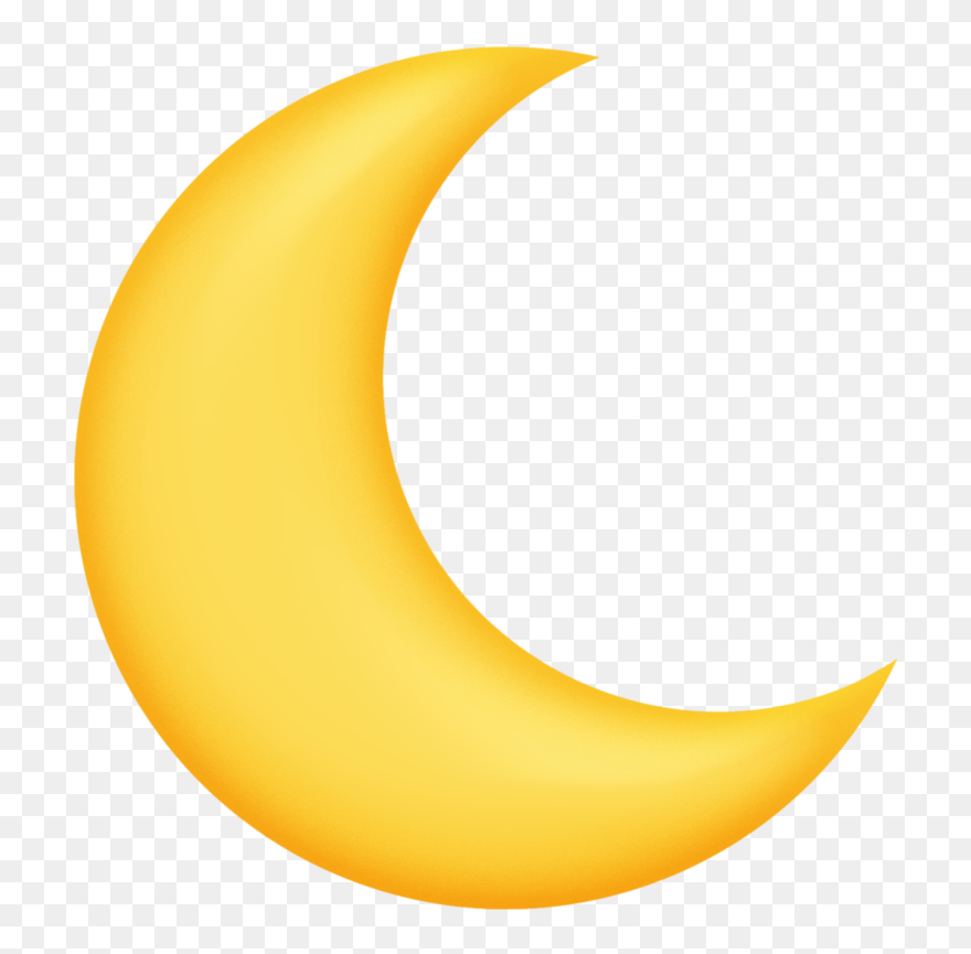 Cresent Moon Cartoon Images Clipart Best - Yellow Moon Black Background - Png Download