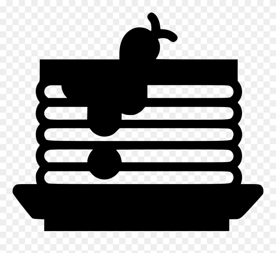 Transparent Pancakes Clipart Black And White - Pancake Silhouette Png