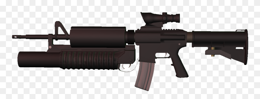 Trigger Firearm M4 Carbine M203 Grenade Launcher - M4a1 With Grenade Launcher Png Clipart