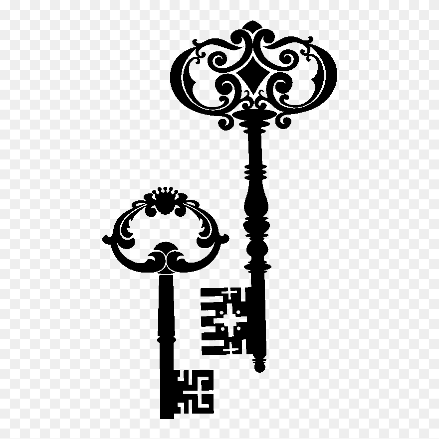 Housewarming Party Wedding Invitation Skeleton Key - Couture Concepts Clipart