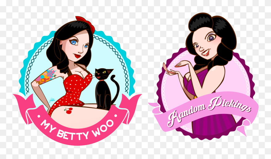 Clothing Accessories Logo Illustration Pin-up Girl - Pin Up Style Illustration Clipart