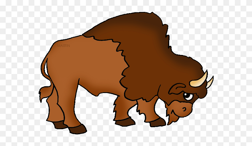United States Clip Art By Phillip Martin, State Animal - Buffalo Clipart - Png Download