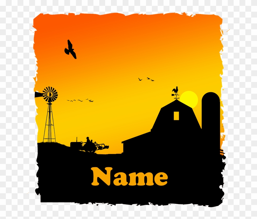 Favorite - Sunrise At The Farm Square Car Magnet 3" X 3" Clipart