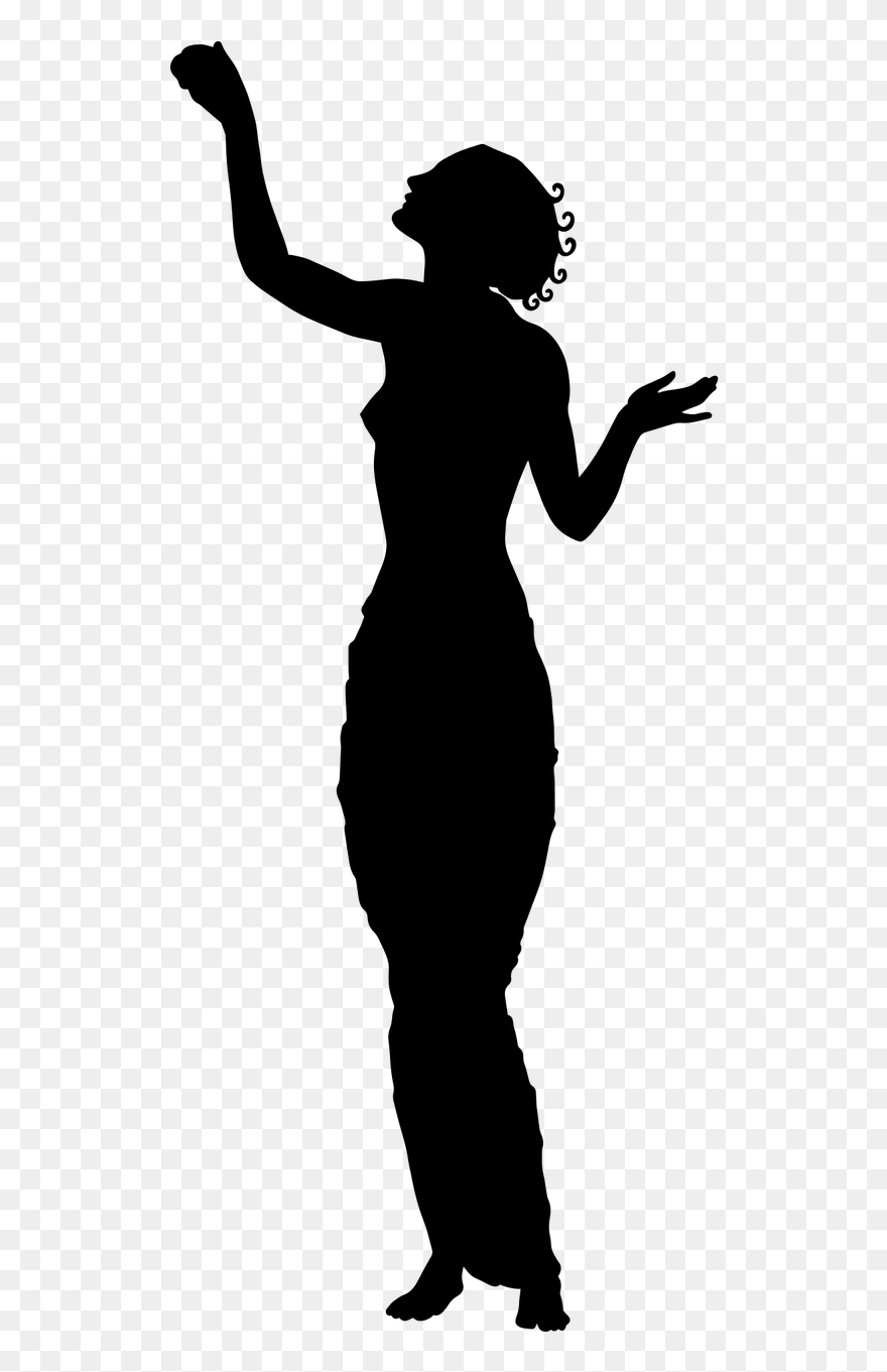 Silhouette,woman,female - Gambar Orang Nari Siluet Clipart