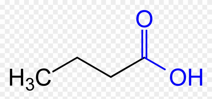 Butyric Acid Structural Formula V - 4 Pentenoic Acid Clipart