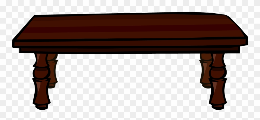 Rosewood Dinner Table Club Penguin Wiki Fandom Powered - Club Penguin Table Clipart