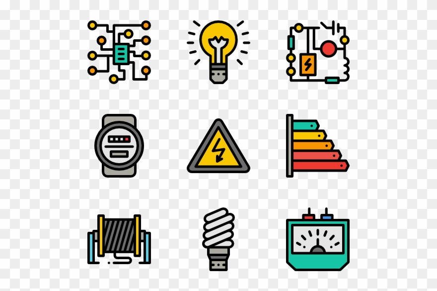 Vector Power Electrician Tool - Train Station Icon Clipart